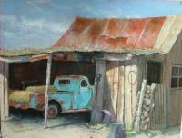 Old Landscapes - Old Farm Truck - Pastel