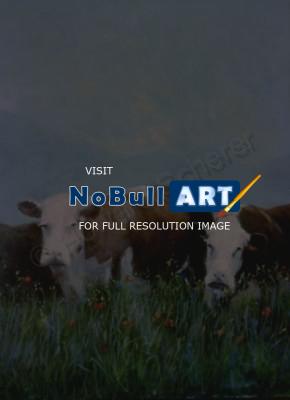 Animals - Two Cows - Oil